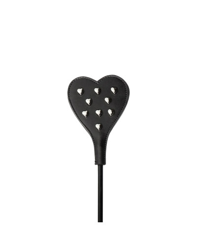 Стек с металлическими винтами Art of Sex - BDSM Heart, экокожа, цвет черный - Фото №2