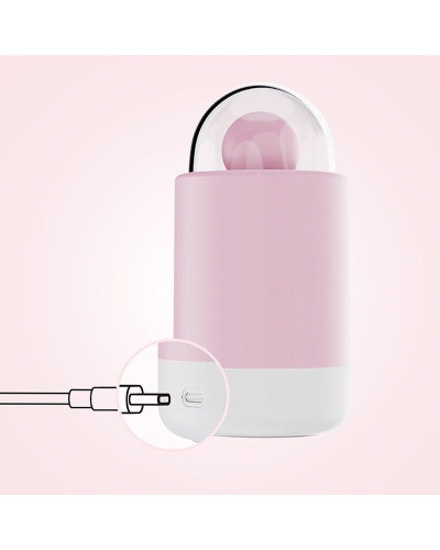 Вібратор-цукерка на паличці KISSTOY Pink Pop, зарядний кейс-нічник, 10 режимів вібрації - Фото №5