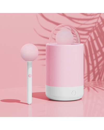 Вібратор-цукерка на паличці KISSTOY Pink Pop, зарядний кейс-нічник, 10 режимів вібрації - Фото №6