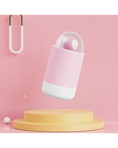 Вібратор-цукерка на паличці KISSTOY Pink Pop, зарядний кейс-нічник, 10 режимів вібрації - Фото №7