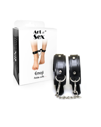Поножи из экокожи Art of Sex - Emoji Ankle cuffs - Фото №3