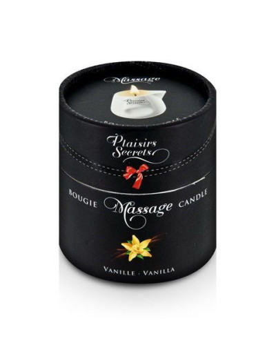 Масажна свічка Plaisirs Secrets Vanilla (80 мл) подарункове паковання, керамічний посуд - Фото №3