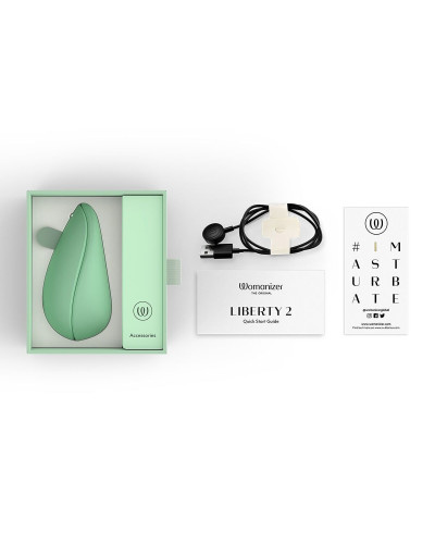 Вакуумный клиторальный стимулятор Womanizer Liberty 2 Sage - Фото №7
