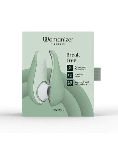 Вакуумный клиторальный стимулятор Womanizer Liberty 2 Sage - Фото №10