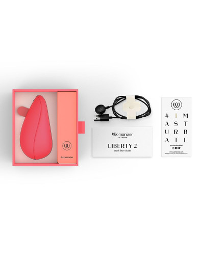 Вакуумный клиторальный стимулятор Womanizer Liberty 2 Vibrant Rose - Фото №7