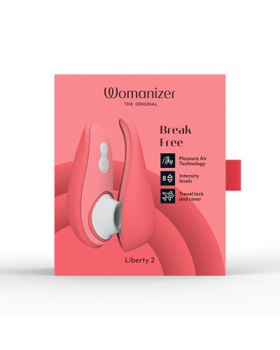 Вакуумный клиторальный стимулятор Womanizer Liberty 2 Vibrant Rose - Фото №10