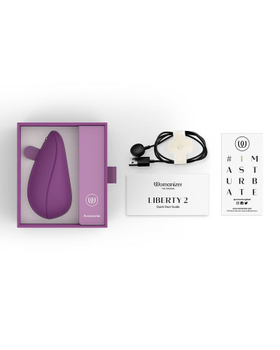 Вакуумний кліторальний стимулятор Womanizer Liberty 2 Purple - Фото №7