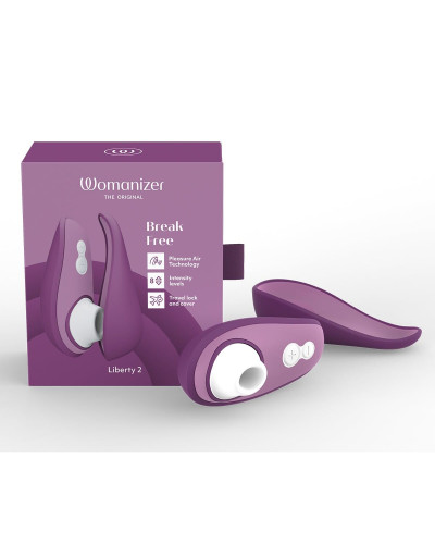 Вакуумний кліторальний стимулятор Womanizer Liberty 2 Purple - Фото №9