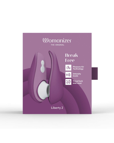Вакуумний кліторальний стимулятор Womanizer Liberty 2 Purple - Фото №10