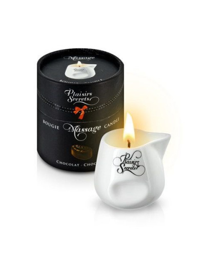 Массажная свеча Plaisirs Secrets Chocolate (80 мл) подарочная упаковка, керамический сосуд - Фото №1