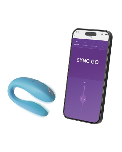 Смарт-вібратор для пар We-Vibe Sync GO Turquoise - Фото №5