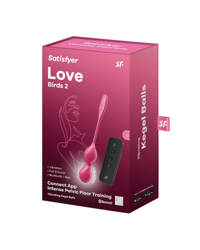 Вагінальні смарт-кульки з вібрацією Satisfyer Love Birds 2 Connect App Red, 86 г, пульт ДК - Фото №5