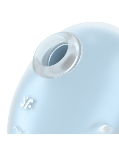 Вакуумний кліторальний стимулятор з вібрацією Satisfyer Cutie Ghost Blue - Фото №4
