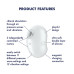 Вакуумный клиторальный стимулятор с вибрацией Satisfyer Cutie Ghost White - Фото №3