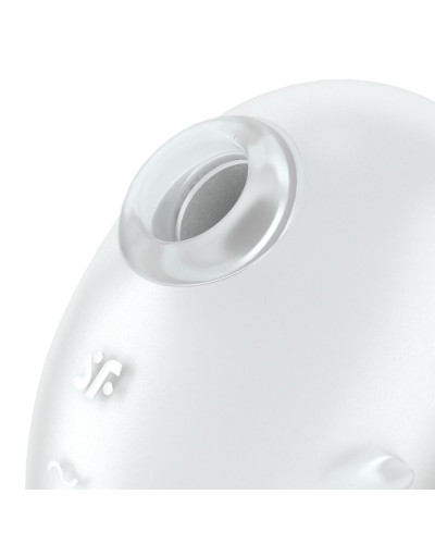 Вакуумный клиторальный стимулятор с вибрацией Satisfyer Cutie Ghost White - Фото №4