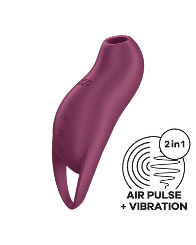 Вакуумный клиторальный стимулятор с вибрацией Satisfyer Pocket Pro 1 Purple - Фото №1