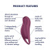 Вакуумный клиторальный стимулятор с вибрацией Satisfyer Pocket Pro 1 Purple - Фото №3