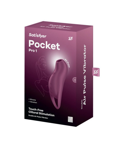Вакуумный клиторальный стимулятор с вибрацией Satisfyer Pocket Pro 1 Purple - Фото №5