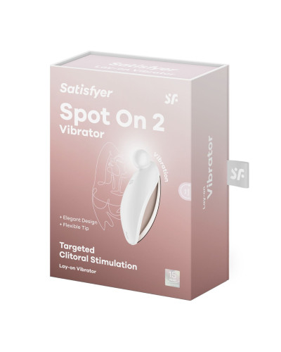 Вібратор для зовнішньої стимуляції Satisfyer Spot On 2 White, дуже потужний, гнучкий відросток - Фото №7