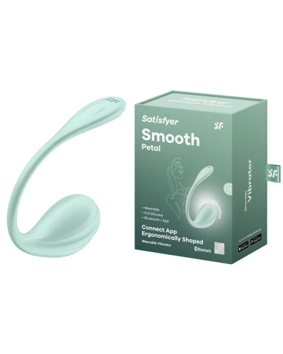 Смарт-виброяйцо Satisfyer Smooth Petal Connect App Mint - Фото №8
