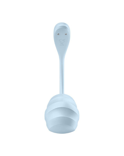 Смарт-віброяйце Satisfyer Smooth Petal Connect App Light Blue - Фото №3