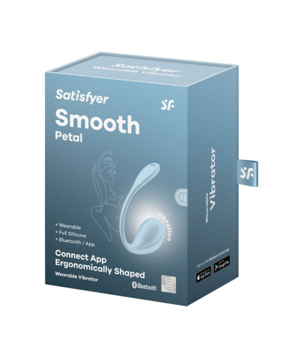 Смарт-віброяйце Satisfyer Smooth Petal Connect App Light Blue - Фото №9