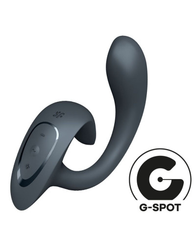 Вагинально-клиторальный вибратор Satisfyer G for Goddess 1 Dark Grey, 2 мотора - Фото №1