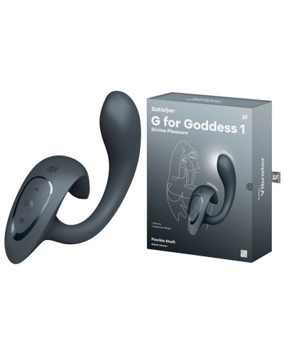 Вагинально-клиторальный вибратор Satisfyer G for Goddess 1 Dark Grey, 2 мотора - Фото №7