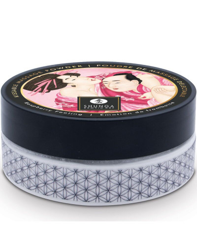 Смачна пудра для оральних пестощів Shunga Body Powder – Raspberry feeling (75 гр) - Фото №2