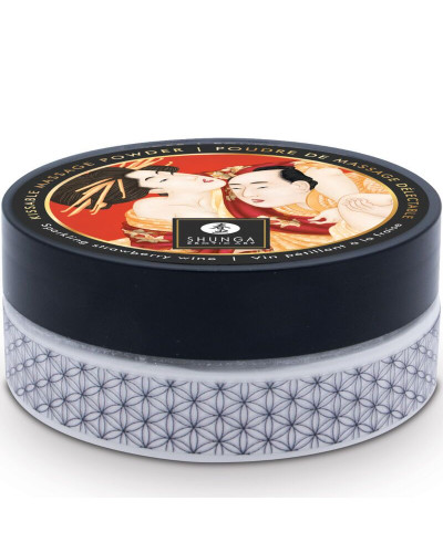 Смачна пудра для оральних пестощів Shunga Body Powder – Sparkling Strawberry Wine (75 гр) - Фото №3