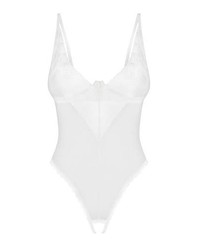 Боді з доступом Obsessive Alissium crotchless teddy, M/L, ліф з м’якою чашкою, високі трусики - Фото №3