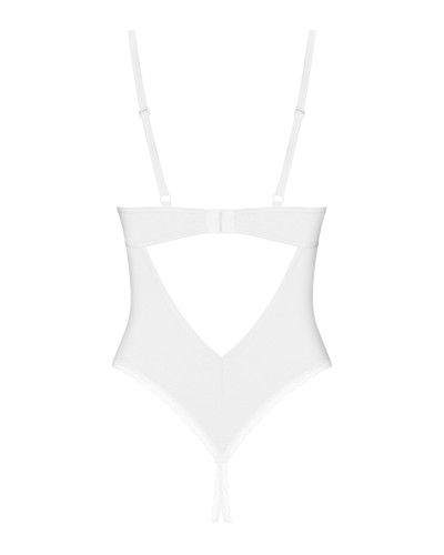 Боді з доступом Obsessive Alissium crotchless teddy, M/L, ліф з м’якою чашкою, високі трусики - Фото №4