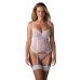 Корсет Obsessive Alissium corset & thong, XL/2XL, гнучкі кісточки, відкрита спина, стрінги в комплек - Фото №1