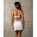 Пеньюар Obsessive Alissium chemise & thong, XL/2XL, кружевной лиф, стринги в комплекте - Фото №2