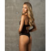 Боді Obsessive Novenes teddy, XL/2XL, прозоре, чашки на кісточках, декор у вигляді стрічок - Фото №2