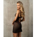 Пеньюар Obsessive Novenes chemise & thong, M/L, облегающий, прозрачный, со стрепами, стринги в компл - Фото №2