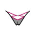 Трусики-стринги Obsessive Novenes crotchless thong, XS/S, сетка, стрепы, украшение со стразами, откр - Фото №3