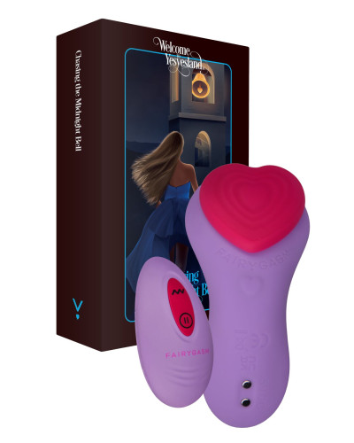 Вібратор у трусики FairyGasm HeartGem violet, на магніті, пульт ДК - Фото №1