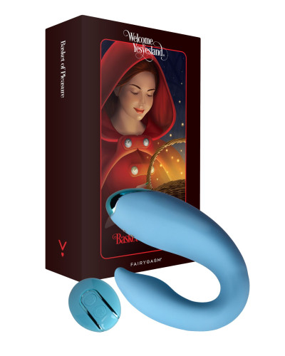 Вибратор для пар FairyGasm PleasureBerry blue, зарядный кейс, пульт ДУ - Фото №1