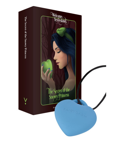 Мінівібратор «Сердечко» FairyGasm PleasureStone blue, 9 режимів, на шнурку - Фото №1