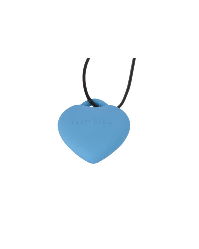 Мінівібратор «Сердечко» FairyGasm PleasureStone blue, 9 режимів, на шнурку - Фото №2
