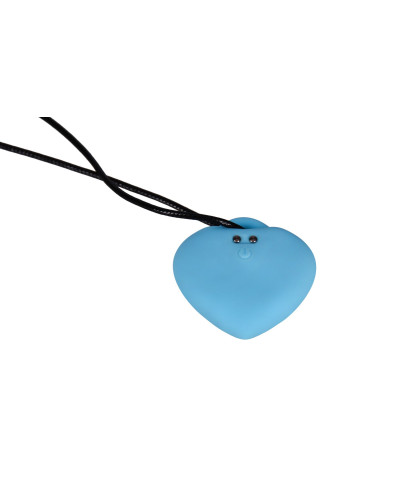 Мінівібратор «Сердечко» FairyGasm PleasureStone blue, 9 режимів, на шнурку - Фото №3