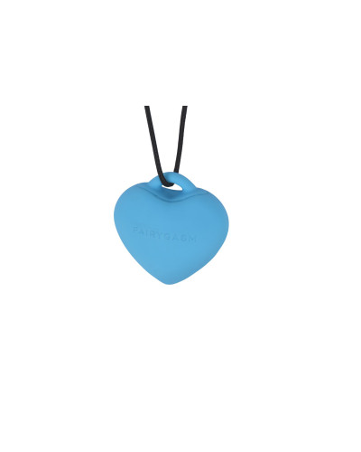 Мінівібратор «Сердечко» FairyGasm PleasureStone blue, 9 режимів, на шнурку - Фото №4