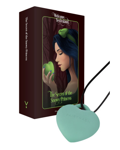 Мини-вибратор «Сердечко» FairyGasm PleasureStone green, 9 режимов, на шнурке - Фото №1