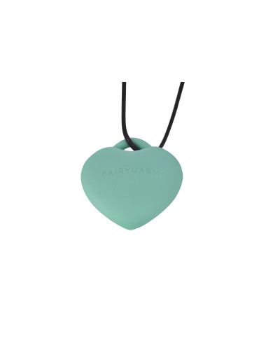 Мини-вибратор «Сердечко» FairyGasm PleasureStone green, 9 режимов, на шнурке - Фото №2