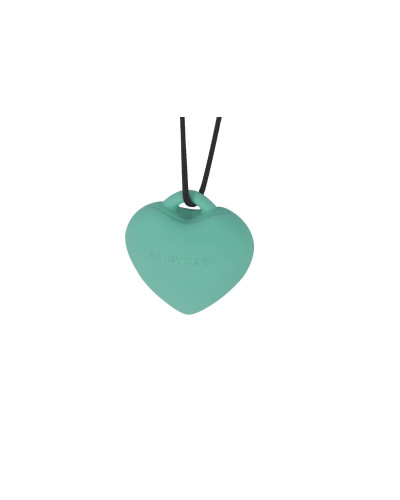 Мини-вибратор «Сердечко» FairyGasm PleasureStone green, 9 режимов, на шнурке - Фото №4