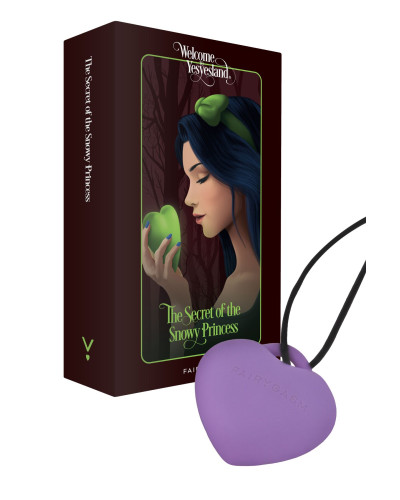 Мінівібратор «Сердечко» FairyGasm PleasureStone violet, 9 режимів, на шнурку - Фото №1
