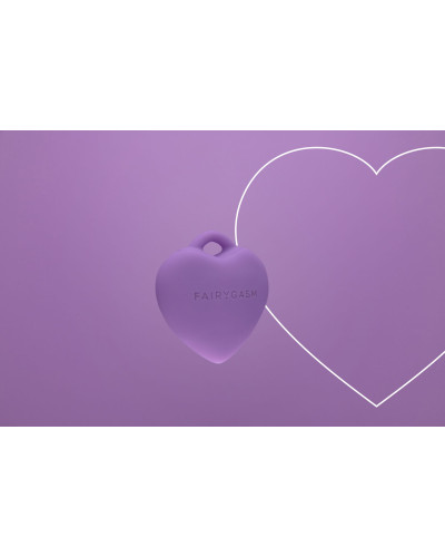 Мінівібратор «Сердечко» FairyGasm PleasureStone violet, 9 режимів, на шнурку - Фото №5