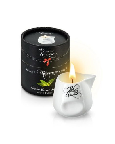 Масажна свічка Plaisirs Secrets Ylang Patchoul (80 мл) подарункова упаковка, керамічний посуд - Фото №1