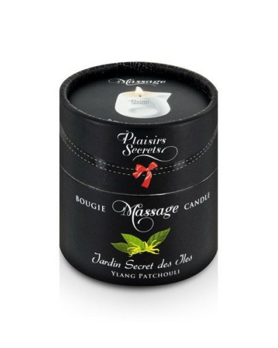 Масажна свічка Plaisirs Secrets Ylang Patchoul (80 мл) подарункова упаковка, керамічний посуд - Фото №3
